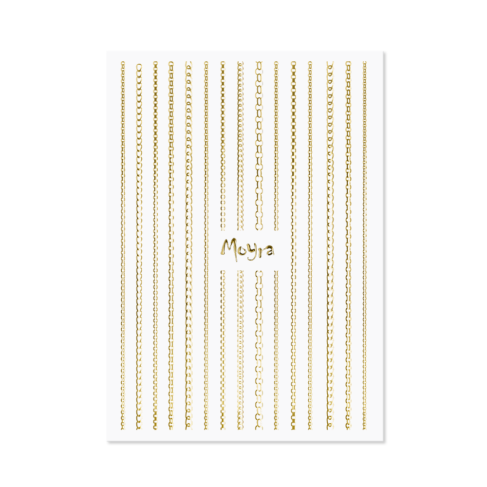 Moyra Nail art strip - Chain No. 01 Gold