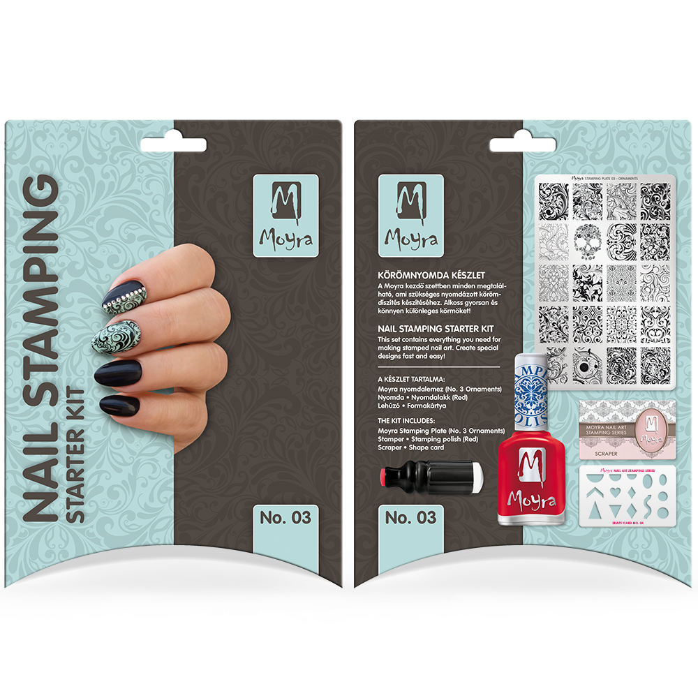Nail stamping starter kit No. 03