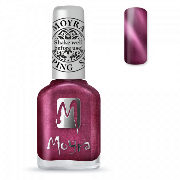 Moyra stamping nail polish Sp 32, Cat Eye Magnetic Red