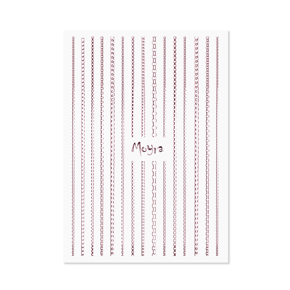 Moyra Nail art strip - Chain No. 03 Rose gold
