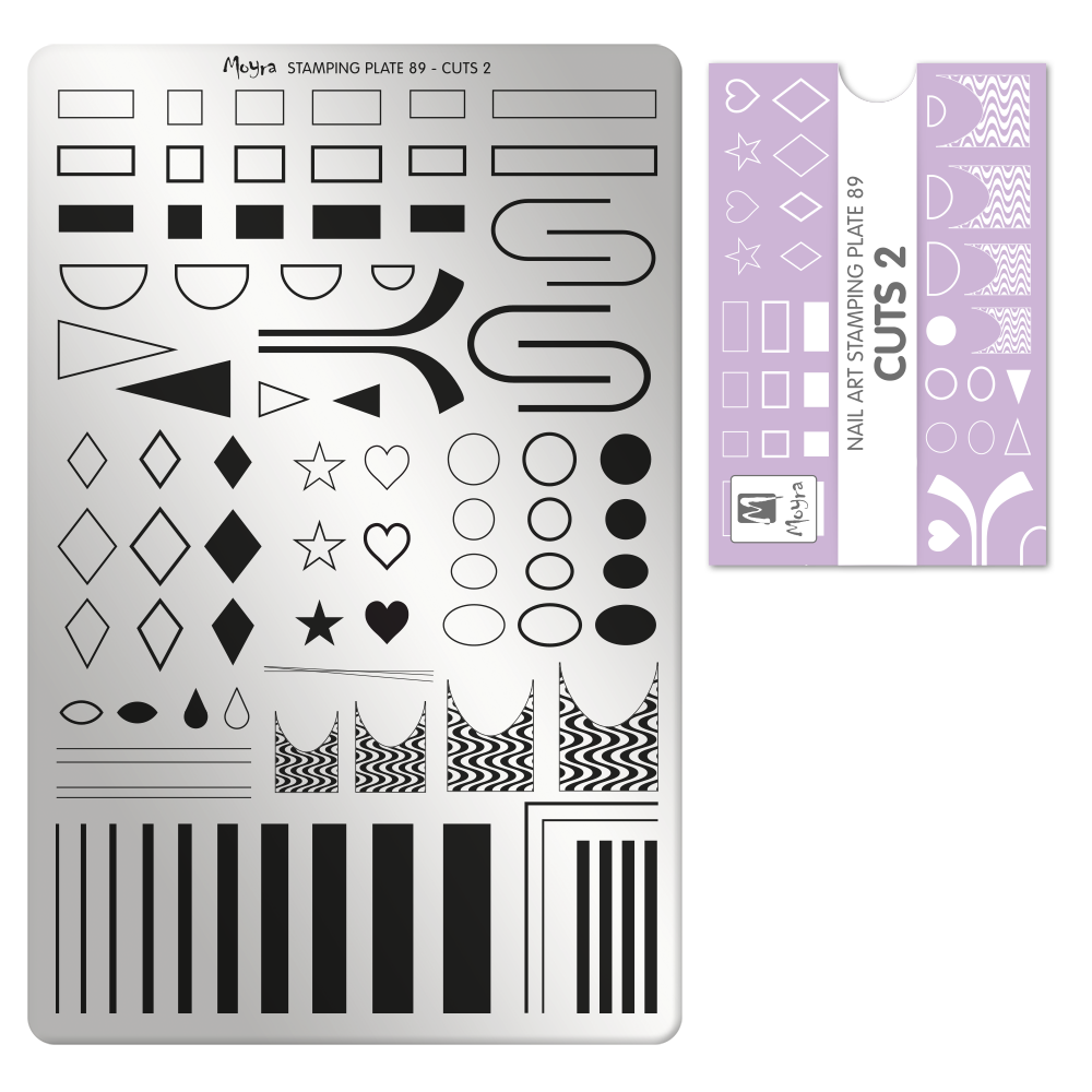 Moyra nail art stamping plate 89 Cuts 2