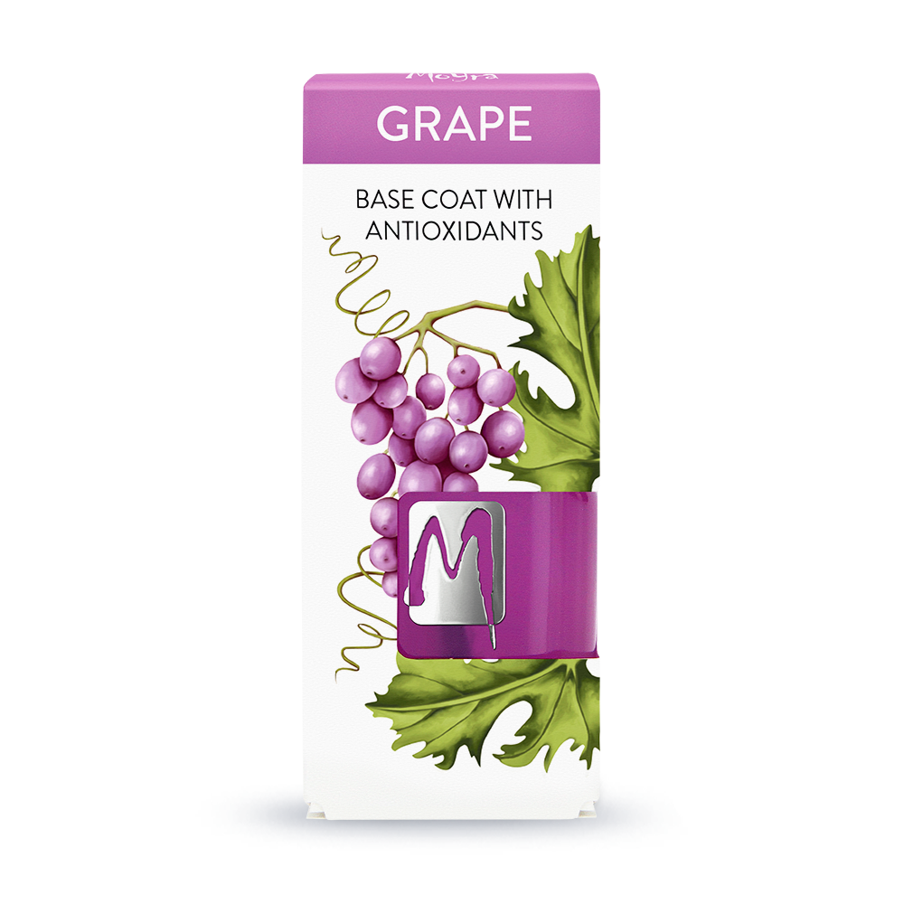 Grape base coat with antioxidants