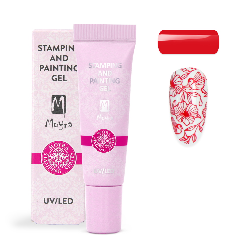 Stamping and painting gel No. 04 Red