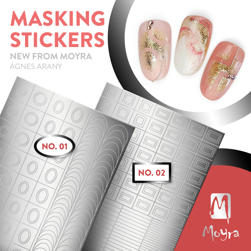 New arrivals! Moyra masking sticker No. 01, No. 02 | moyrastamping.com