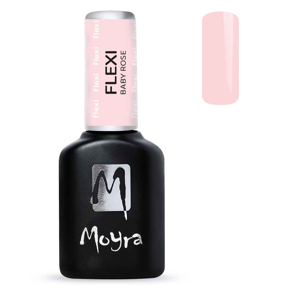 Moyra Flexi coloured gel polish base Baby Rose