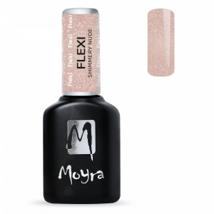 Moyra Flexi coloured gel polish base Shimmery Nude