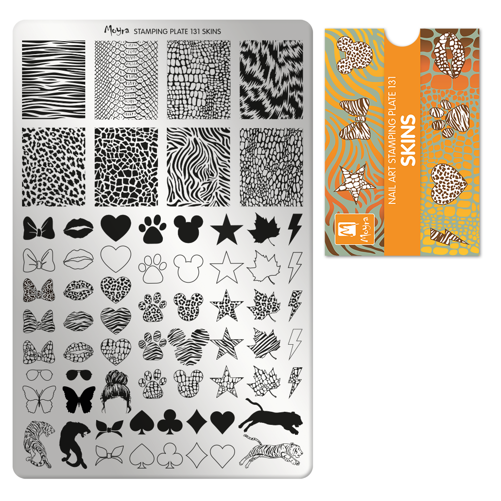 Royalkart Nail Art Stamping Kit with 5 Rectangular Stamping Image Plates,  Silicone Stamper & Scraper and