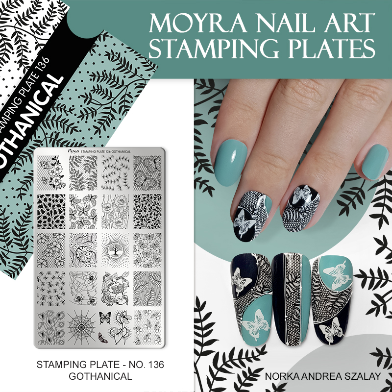 NICOLE DIARY Nail Stamping Plates Valentine's Day Dragon Line