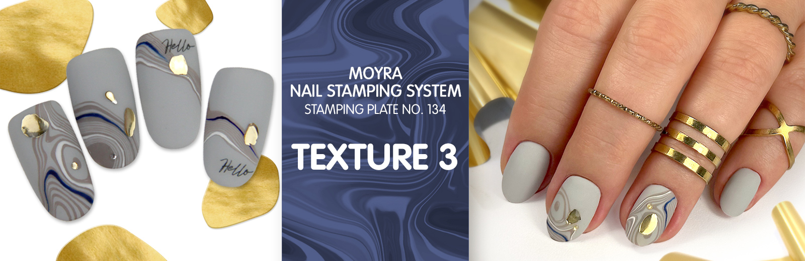 Moyra Stamping plate No. 134 Texture 3