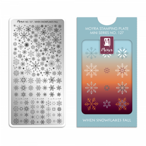 Moyra Mini stamping plate 127 When Snowflakes Fall