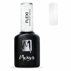 Moyra Flexi coloured gel polish base Shimmery White