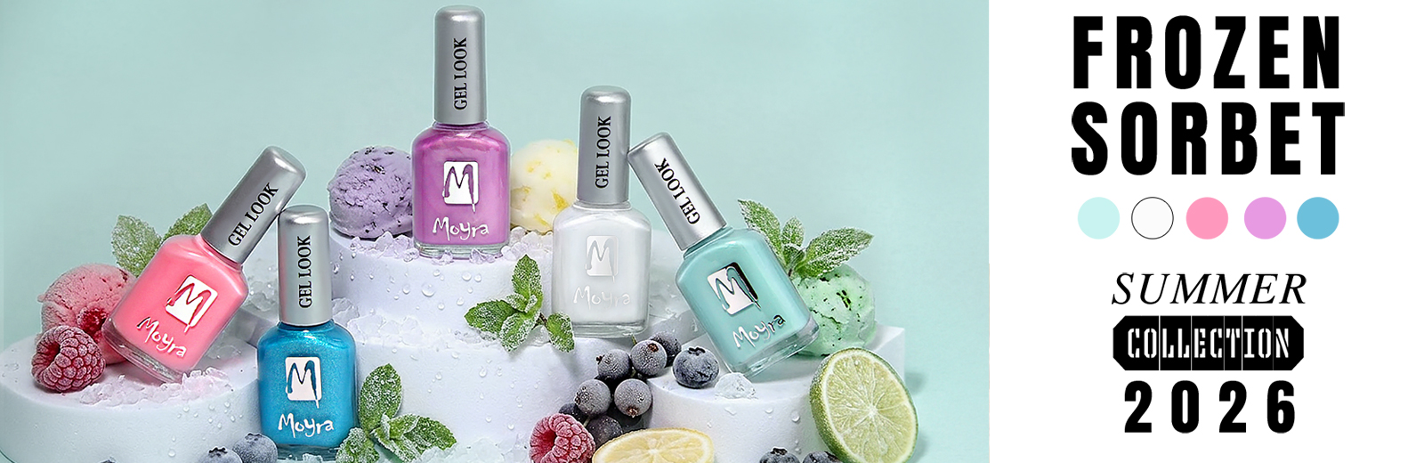 Moyra Gel Look nail polish Frozen Sorbet Collection