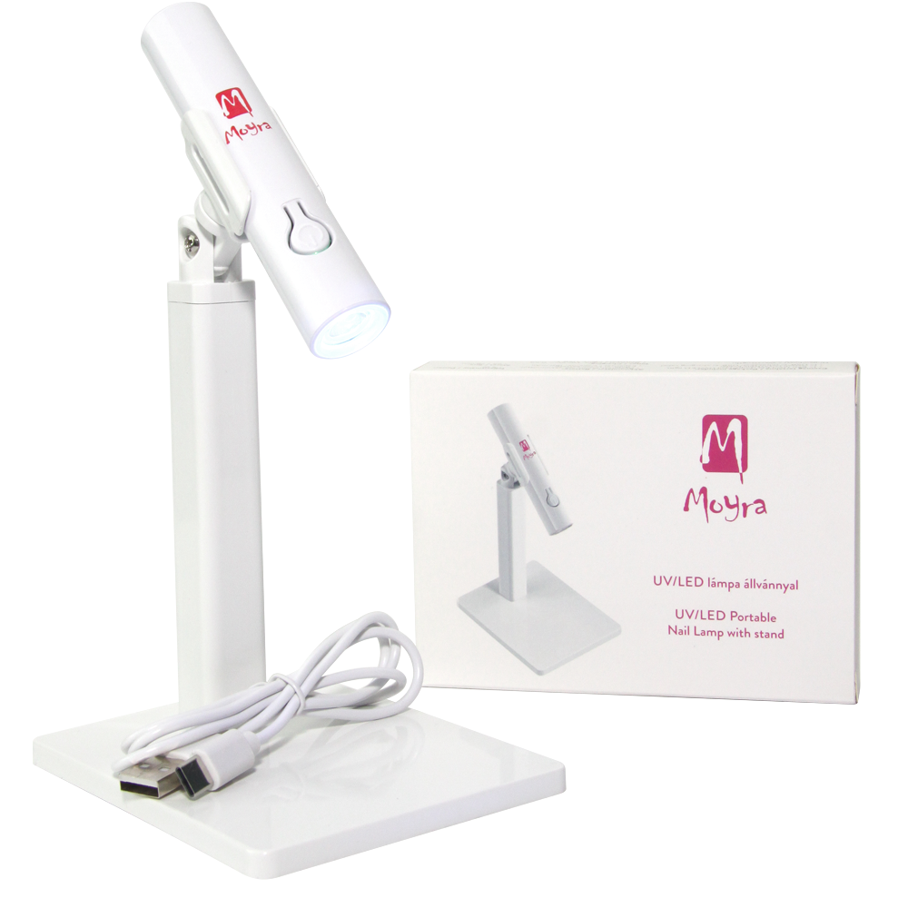 Moyra Portable UV/LED nail lamp with stand (white)